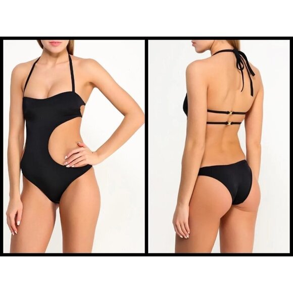 💕L'AGENT by AGENT PROVOCATEUR💕 Agata Swimsuit ~ Black Small NWT - Picture 3 of 15